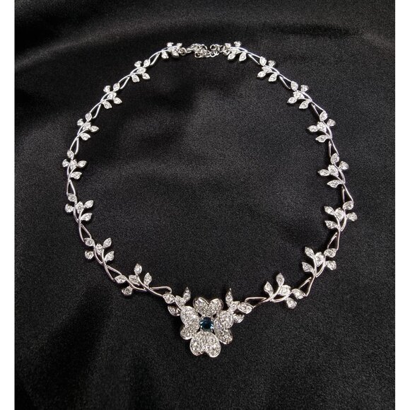 Rare Find Vintage Nolan Miller Glamour Collection Floral Necklace - Picture 2 of 6